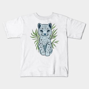 Blue leopard Kids T-Shirt